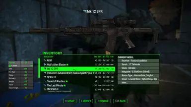 Optional modded weapon patches