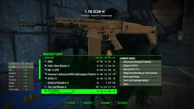 Optional modded weapon patches