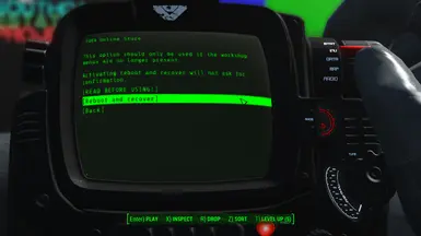 Reboot and recovery menu.