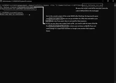 Output windows after fix