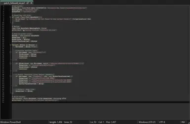 source code of the script file