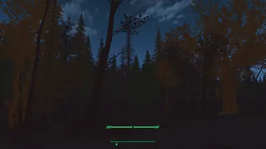 Material bug, glowing trees at night
