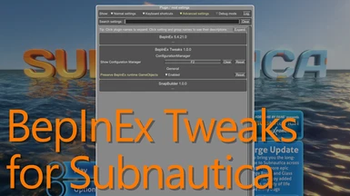 BepInEx Tweaks - Useful tweaks for BepInEx in Subnautica
