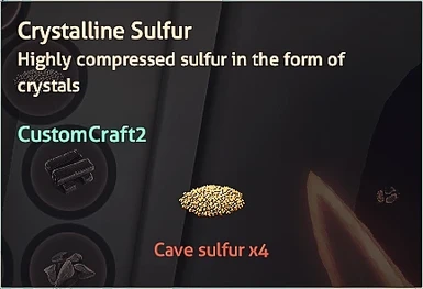 Craftable Sulfur for CustomCraft2