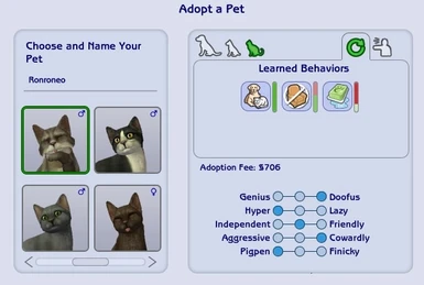 Pet Adoption Cost Tweaks