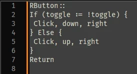 Toggle Right Click or Middle Mouse Button