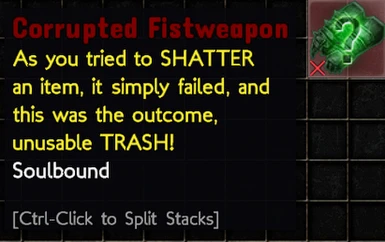 yes! items can get destroyed in the process of SHATTERING