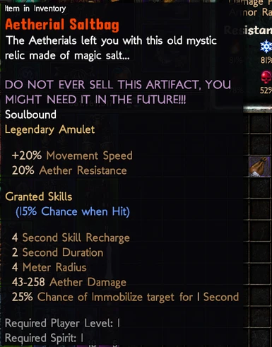 DO NOT SELL THIS STARTERAMULET, YOU MIGHT NEED IT AT SOME POINT!