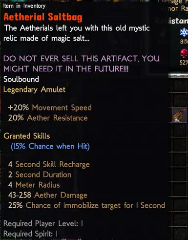 DO NOT SELL THIS STARTERAMULET, YOU MIGHT NEED IT AT SOME POINT!