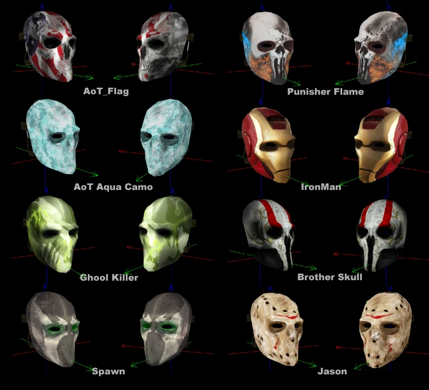 coldbloodart army of two masks