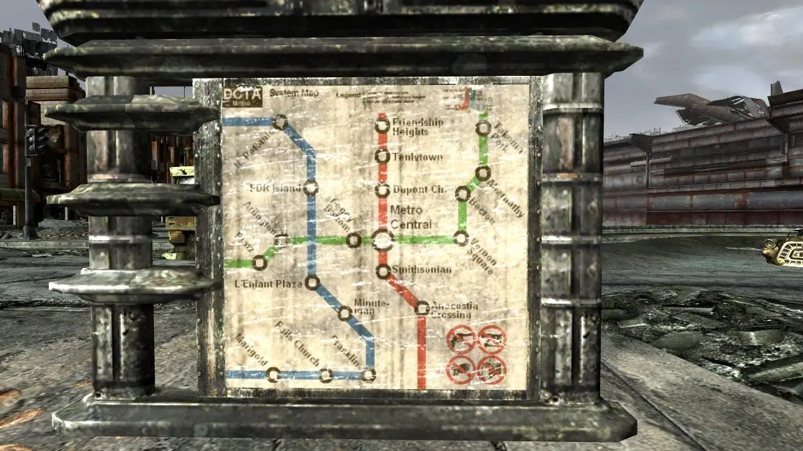 Fallout Metro Map