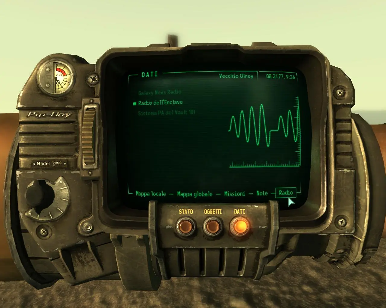 Pip Boy - Italian Texture at Fallout 3 Nexus - Mods and community