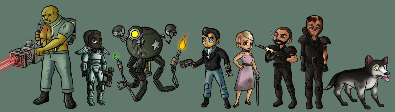 Heres a series I did of every companion in Fallout 3 (Mothership
