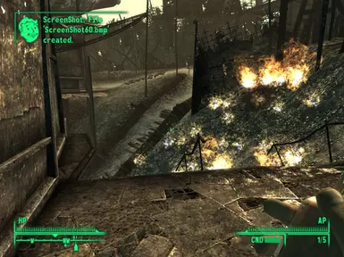 Flames follow the slope