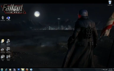 Fallout themed desktop in gray