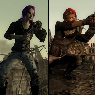 Black Wasteland Wanderer Outfit