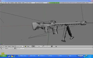 Iron sights with open bipod