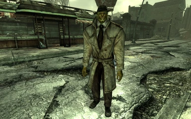 Supermutant wearing Mysterious Stranger Outfit