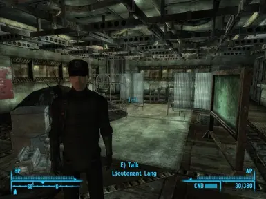 Lieutenant Lang Guarding the clinic
