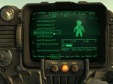Vault 100 Jumpsuit pipboy icon _found in F3 game files_