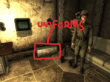 Location of Uniforms in Footlocker in Cheng Room
