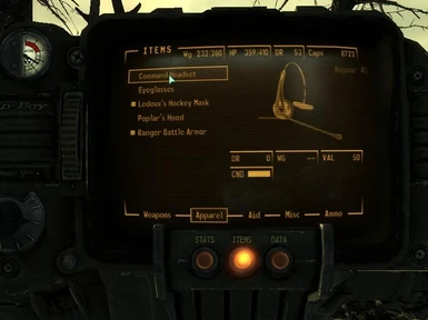 The Command Headset in inventory