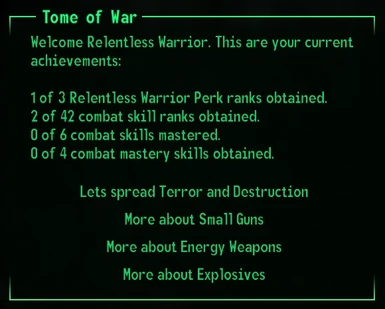 Tome of War - Summary View