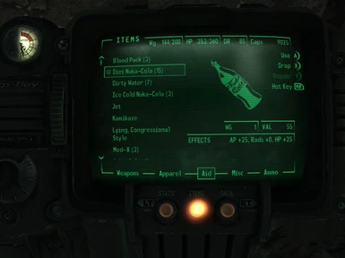 Diet Nuka-Cola in Inventory