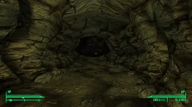 Cave Looking at Open Vault Door