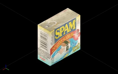 Aged Spam 3D view