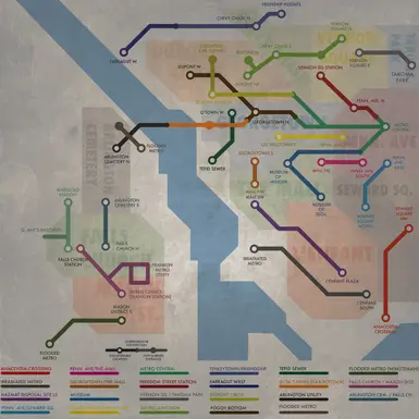 I decided to map the underground system of downtown DC (Fallout 3) -  Description in comments : r/Fallout