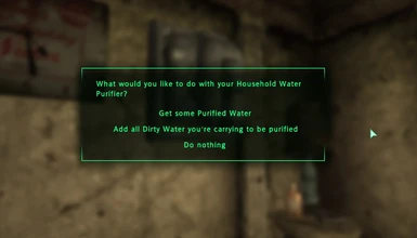 Water Purifier menu
