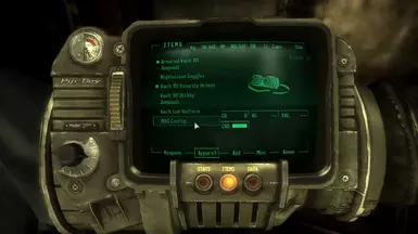 NVG Config Menu Item