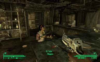 Maggie going insane with a shotgun