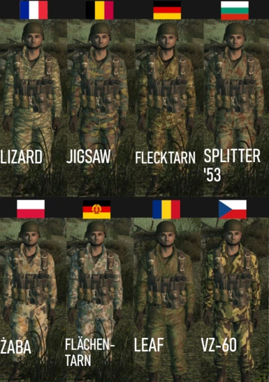 V1.3 Europe Camouflage Sets