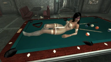 Amy likes to play pool too