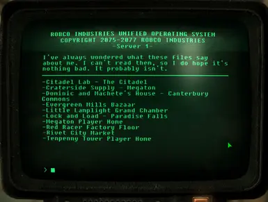 MODUS Major Location List