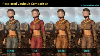 Recolored Vaultsuit Comparison