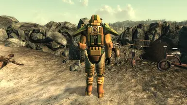 Back of armor during day