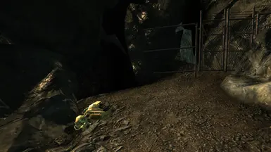 The armor can be found on the ground to the left of the entrance to Cliffside Caverns