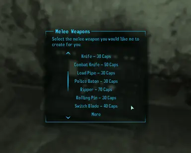 Melee menu