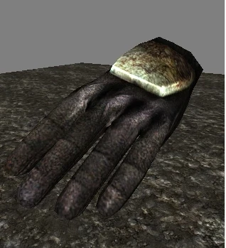 male metal armor glove