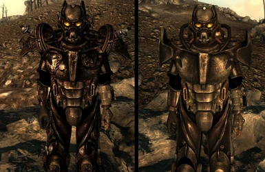 Lighter Enclave power and tesla armor yellow eyes preview