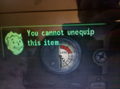 saying that i cant unequip the item i never picked up