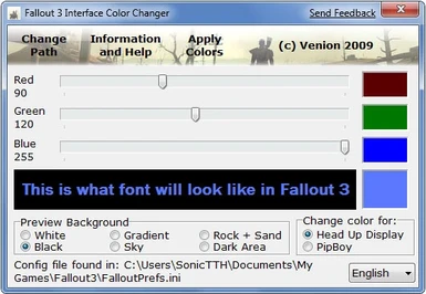 Fallout 3 Interface Color Changer