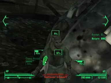 Conwell after a fre Chaos Pistol bullets