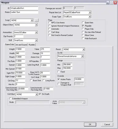 weapon info