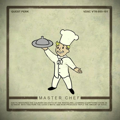 Master Chef perk