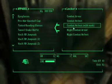 Items in locker