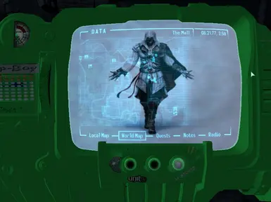 screen view of pipboy    look at the stickers and buttons